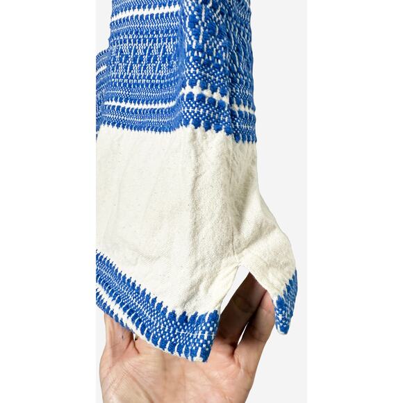 Anthropologie Kopal Womens Shoreline Shift Mini Dress Cotton Canvas Embroidery L - Picture 6 of 12